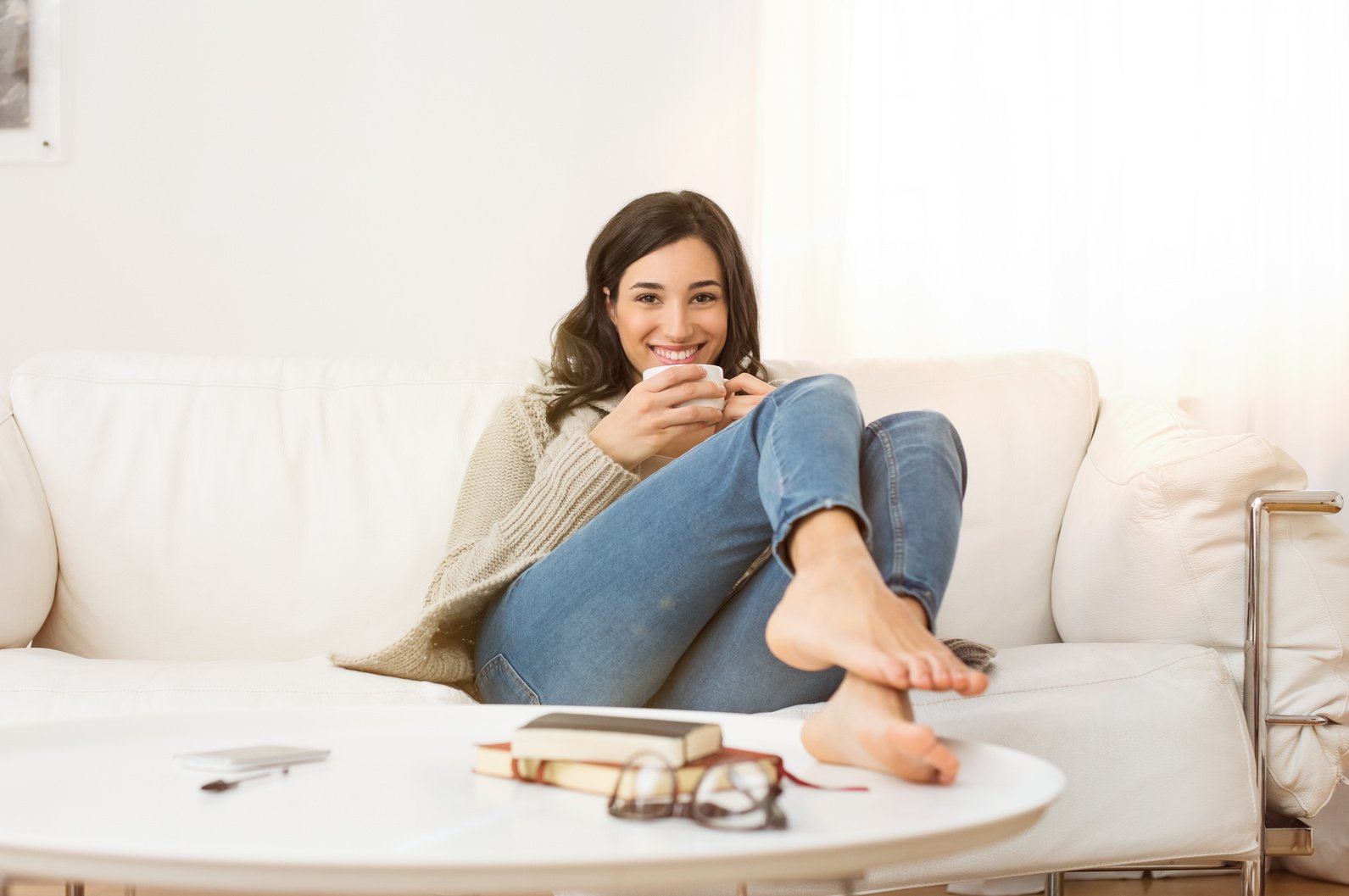 Woman Relaxing at Home